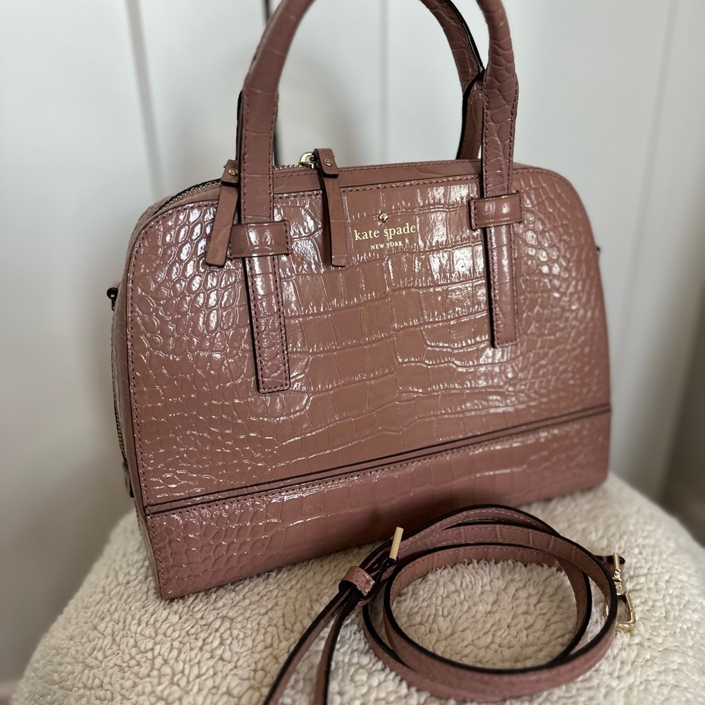 Kate Spade Brown Croc-Embossed Women's Bag